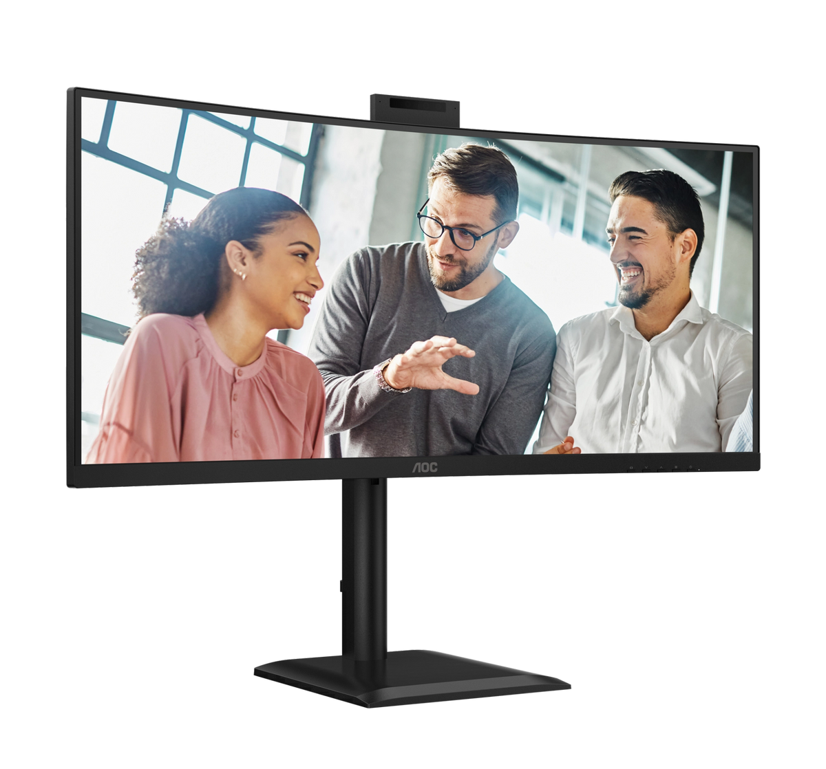AOC CU34E4CW 34''W WQHD|VA; 60Hz|HDR10; SPK;HAS|1H1DP2USB-C(90W)|OTA/OTG; WebCam|3YR Warranty. | dynacor.co.za