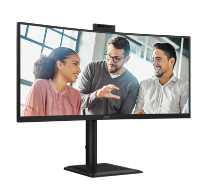 AOC CU34E4CW 34''W WQHD|VA; 60Hz|HDR10; SPK;HAS|1H1DP2USB-C(90W)|OTA/OTG; WebCam|3YR Warranty. | dynacor.co.za