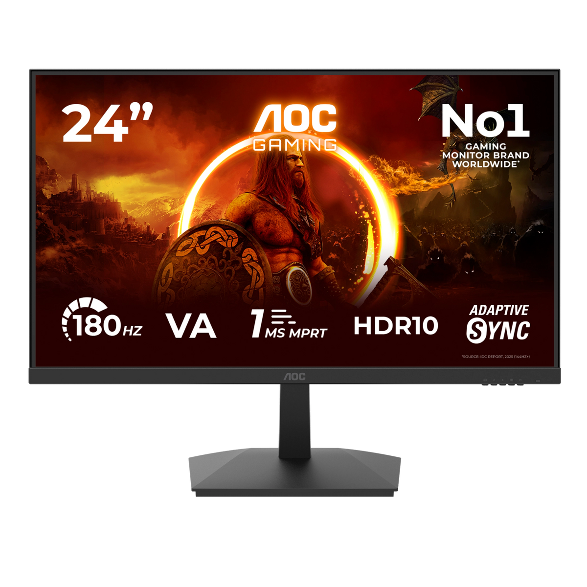 AOC 24G15N|Gaming Monitor|24 inch|VA FHD 1920x1080 180hz|1ms|HDMI DP|VESA|Flicker Free;|Low Blue Mode|Adaptive Sync | dynacor.co.za