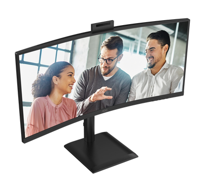 AOC CU34E4CW 34''W WQHD|VA; 60Hz|HDR10; SPK;HAS|1H1DP2USB-C(90W)|OTA/OTG; WebCam|3YR Warranty. | dynacor.co.za