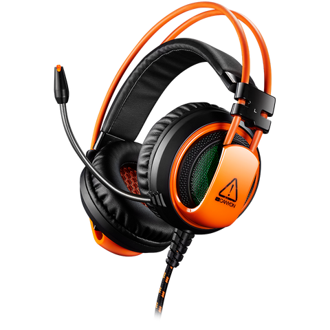 CANYON Headset Corax GH-5A USB LED Black Orange | dynacor.co.za