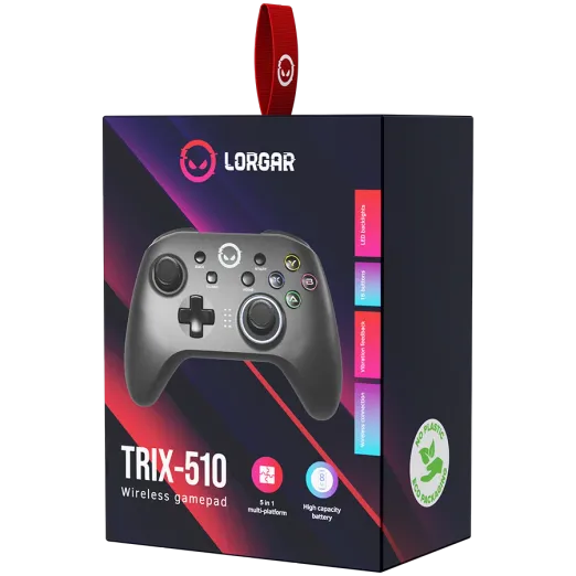 LORGAR TRIX-510 Gaming Controller - Black | dynacor.co.za