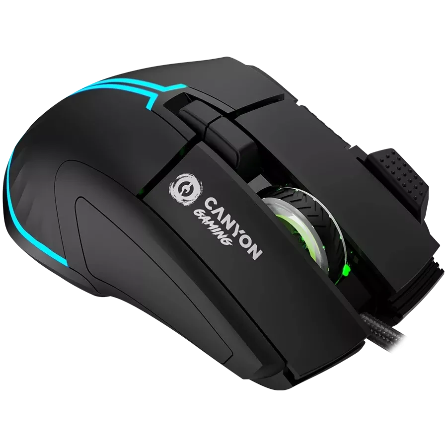 CANYON Gaming Mouse Fortnax GM-636 RGB 9buttons Wired Black | dynacor.co.za