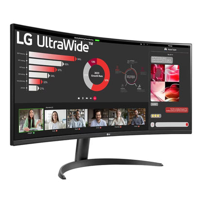 LG 34" UltraWide QHD Curved Monitor (100Hz, FreeSync, HDR10, HDMI/DP) | dynacor.co.za
