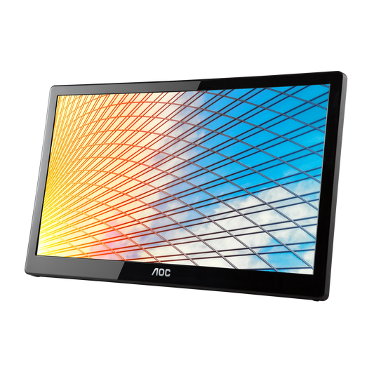 AOC-E1659FWU Montor|USB powered||15.6 inch|HD 1368x768| VESA|USB 3.0|Pivot|Sleave | dynacor.co.za