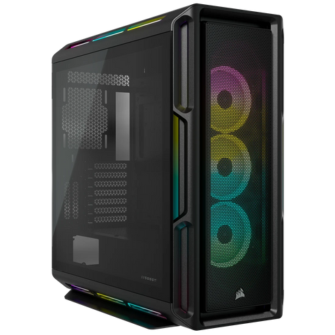 CORSAIR 5000T RGB Black Tempered Glass Mid-Tower; 2x 3.5'' |  4x 2.5'' Drive Bays; Up to 360mm Radiator compatible; 4x 120mm fan incl | dynacor.co.za