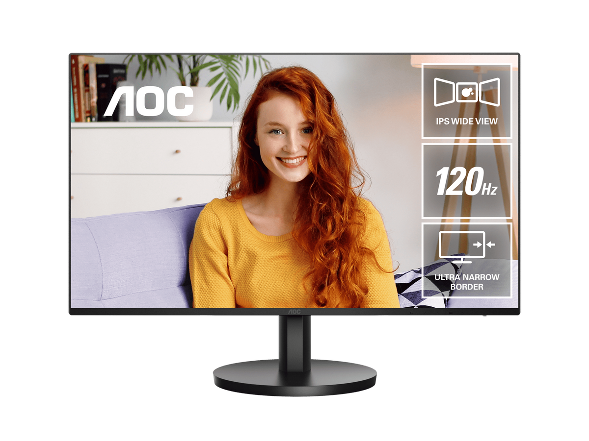 AOC 24B3CA3|Professional Monitor|23.8 inch|IPS FHD 1920x1080 100Hz|HDMI|VESA|USB-C|Flicker Free|Low Blue Mode|Internal PSU | dynacor.co.za