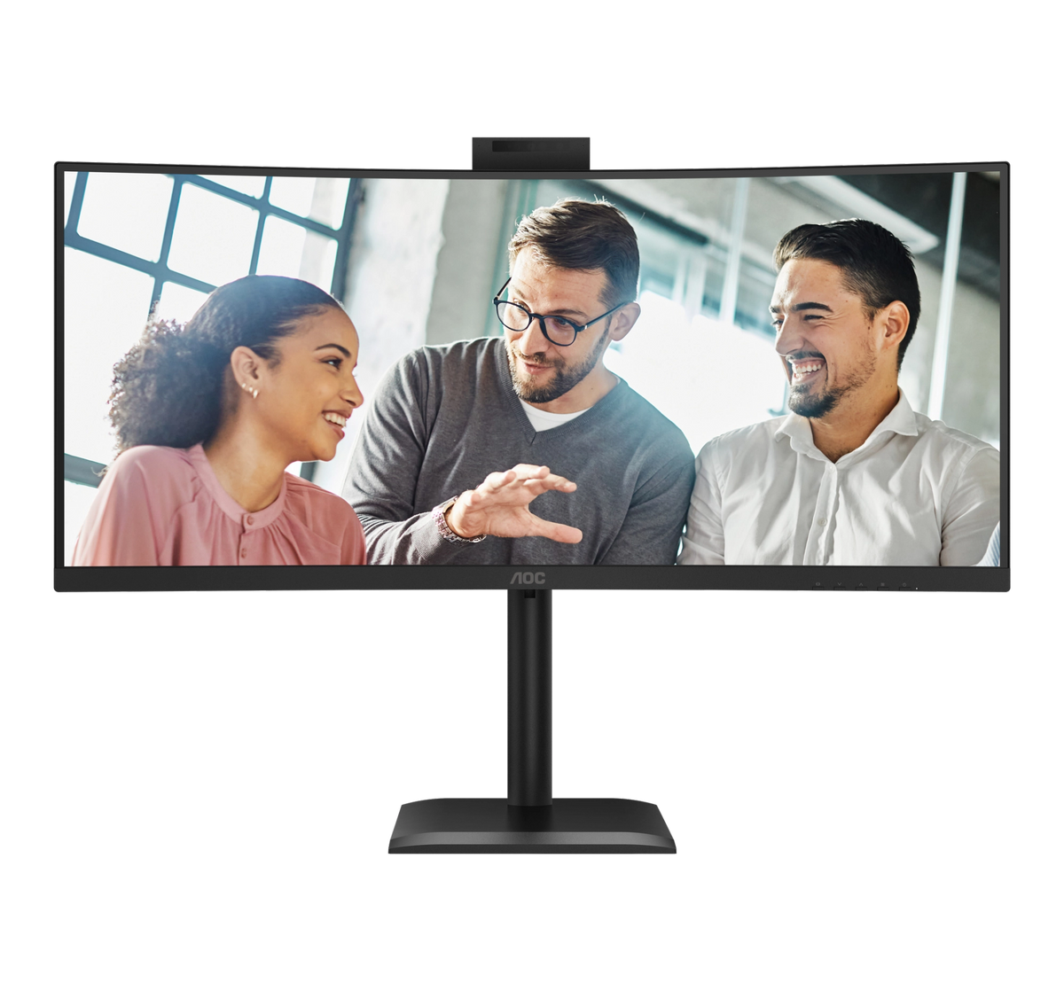 AOC CU34E4CW 34''W WQHD|VA; 60Hz|HDR10; SPK;HAS|1H1DP2USB-C(90W)|OTA/OTG; WebCam|3YR Warranty. | dynacor.co.za