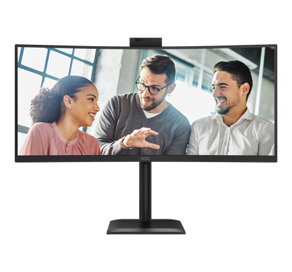 AOC CU34E4CW 34''W WQHD|VA; 60Hz|HDR10; SPK;HAS|1H1DP2USB-C(90W)|OTA/OTG; WebCam|3YR Warranty. | dynacor.co.za