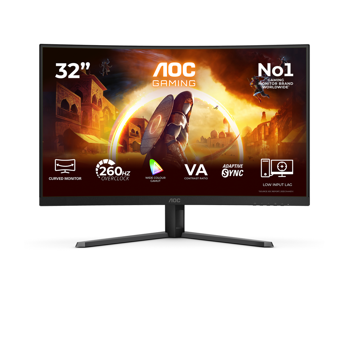 AOC- C32G42ZE Curved Monitor| 32 inch|VA FHD 240Hz|MPRT 1500R|0.3ms|HDMI DP|VESA|Low Blue Model | Adaptive Syn|Curved|2YR | dynacor.co.za