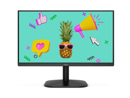 AOC Monitor 21.5 VA Panel; 1920x1080@75Hz; HDMI+VGA; earphone; Flicker free; VESA; External power supply | dynacor.co.za