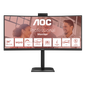 AOC CU34E4CW 34''W WQHD|VA; 60Hz|HDR10; SPK;HAS|1H1DP2USB-C(90W)|OTA/OTG; WebCam|3YR Warranty. | dynacor.co.za