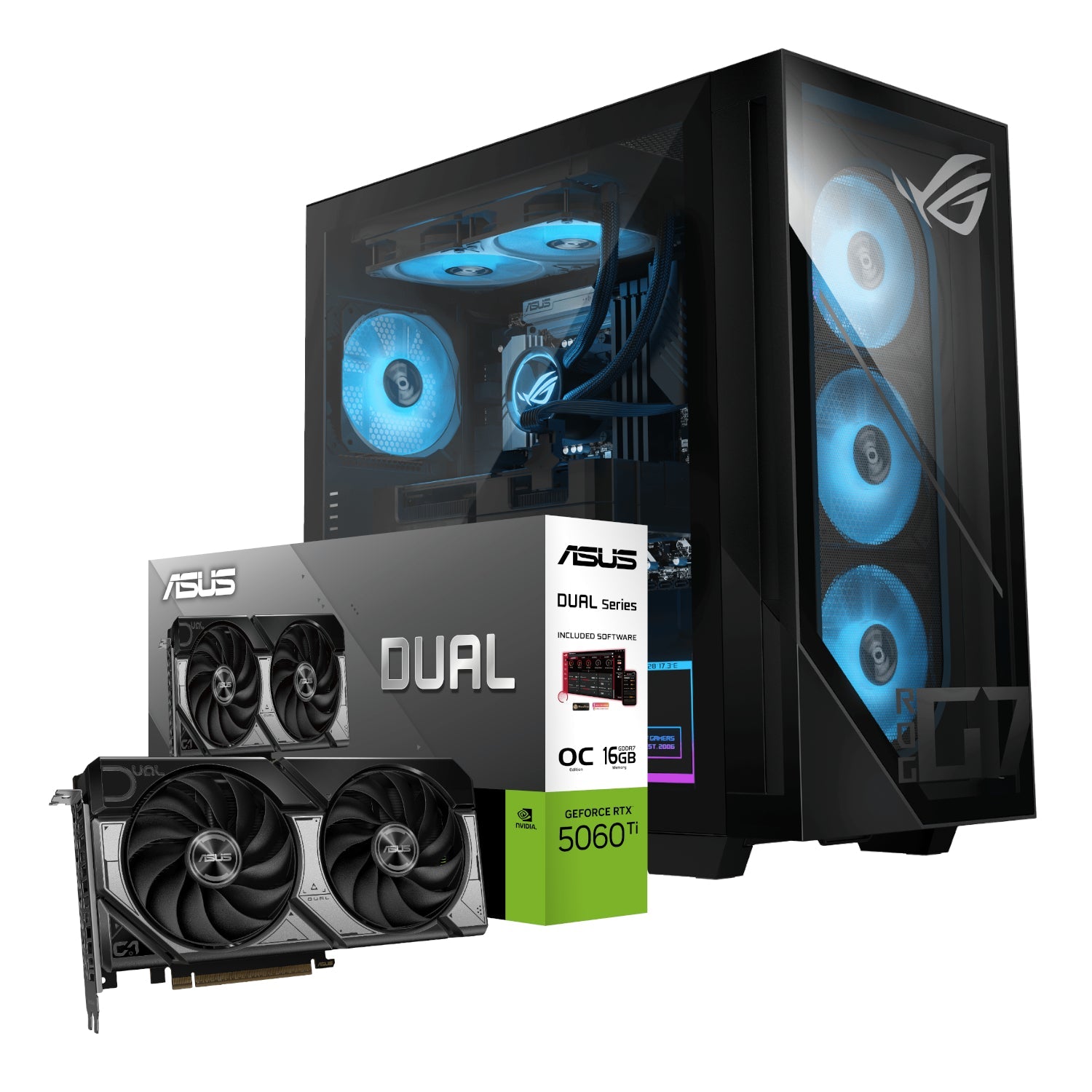 Asus ROG G700 Intel® Core™ Ultra 5 Windows 11 Gaming PC (RTX 5060 Ti DUAL | 16GB DDR5 | 1TB NVMe) | dynacor.co.za