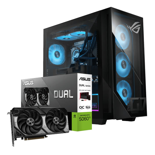 Asus ROG G700 Intel® Core™ Ultra 5 Windows 11 Gaming PC (RTX 5060 Ti DUAL | 16GB DDR5 | 1TB NVMe) | dynacor.co.za