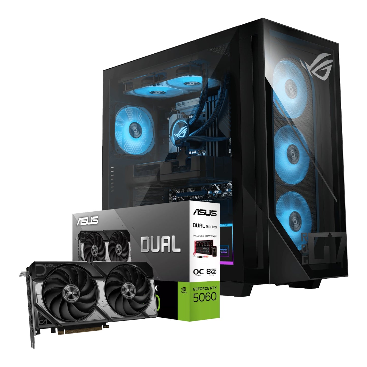 Asus ROG G700 Intel® Core™ Ultra 5 Windows 11 Gaming PC (RTX 5060 Dual | 16GB DDR5 | 1TB NVMe) | dynacor.co.za
