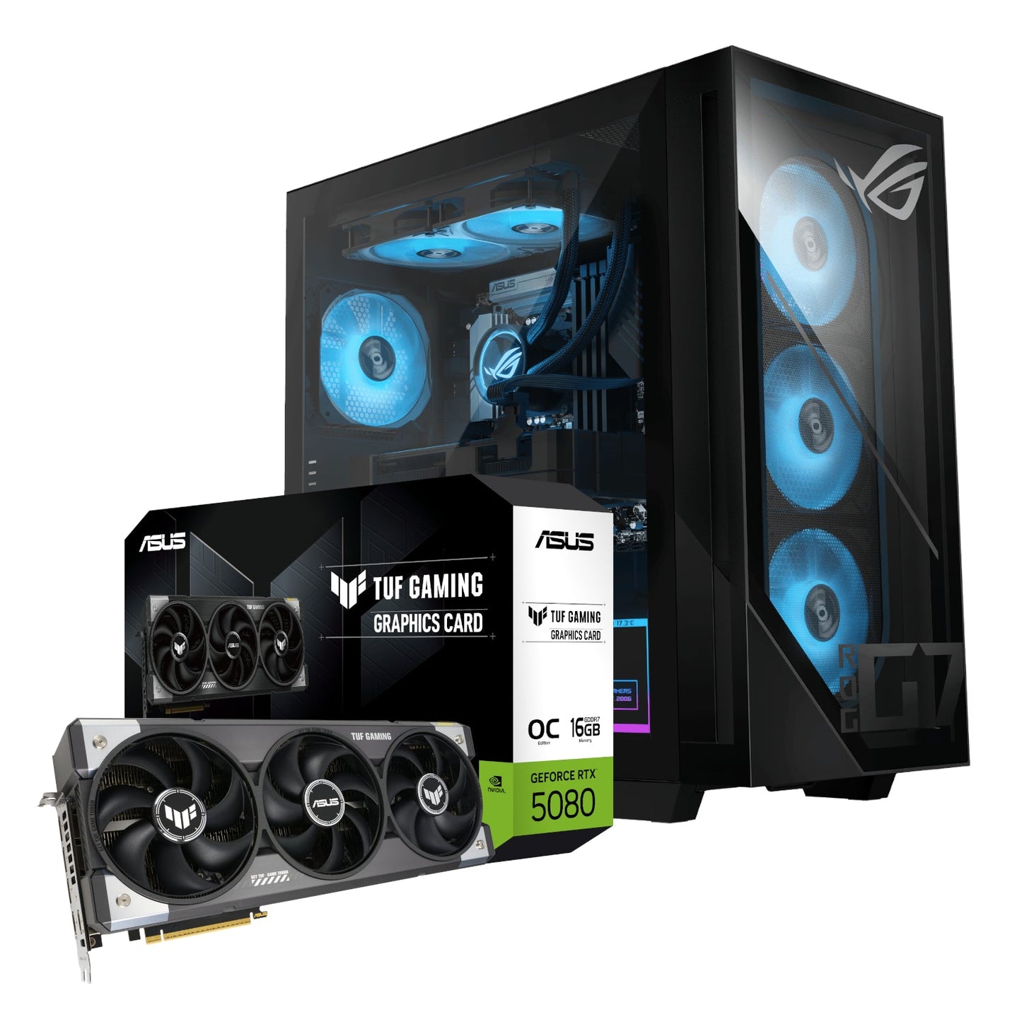Asus ROG G700 Intel® Core™ Ultra 5 Windows 11 Gaming PC (RTX 5080 TUF | 16GB DDR5 | 1TB NVMe) | dynacor.co.za