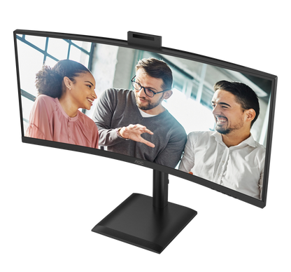 AOC CU34E4CW 34''W WQHD|VA; 60Hz|HDR10; SPK;HAS|1H1DP2USB-C(90W)|OTA/OTG; WebCam|3YR Warranty. | dynacor.co.za