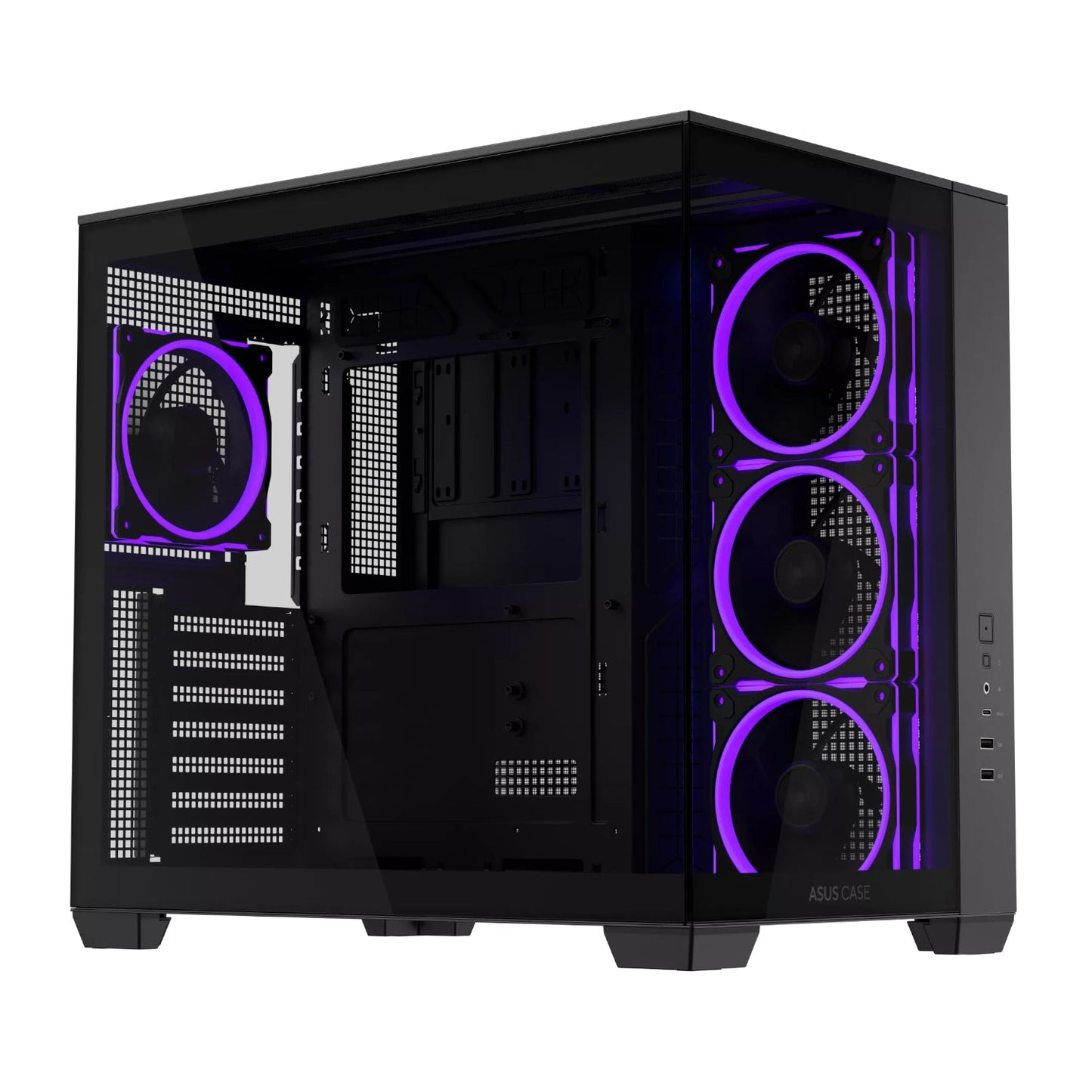 Asus A32 PLUS ARGB ATX Gaming Chassis – Black | dynacor.co.za