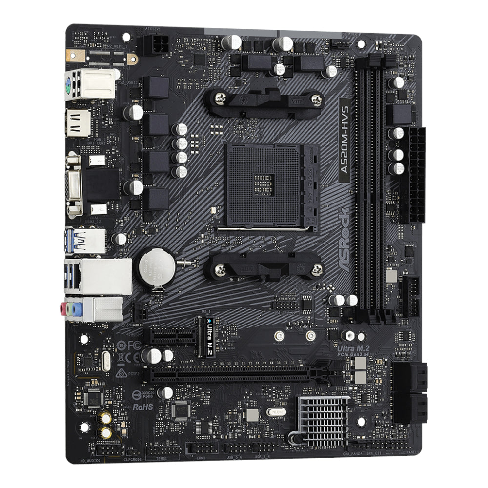 ASRock A520M-HVS AMD AM4 M-ATX Motherboard | dynacor.co.za