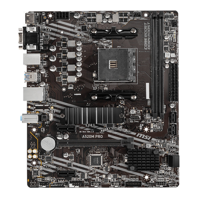 MSI A520M-PRO AMD AM4 MATX Gaming Motherboard | dynacor.co.za