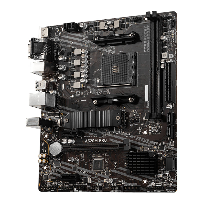 MSI A520M-PRO AMD AM4 MATX Gaming Motherboard | dynacor.co.za