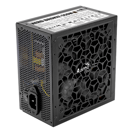 Aerocool AERO Bronze 550W  PSU - ATX 24 PIN; 1x 4+4PIN CPU; 4x SATA; 2x PATA; 1x PCIe 6+2PIN | dynacor.co.za