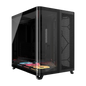 CORSAIR AIR 5400 LX-R RGB iCUE LINK Triple Chamber Mid-Tower PC Case ;3x Fans included;2x 2.5'' ; 1x 3.5'';  Black | dynacor.co.za