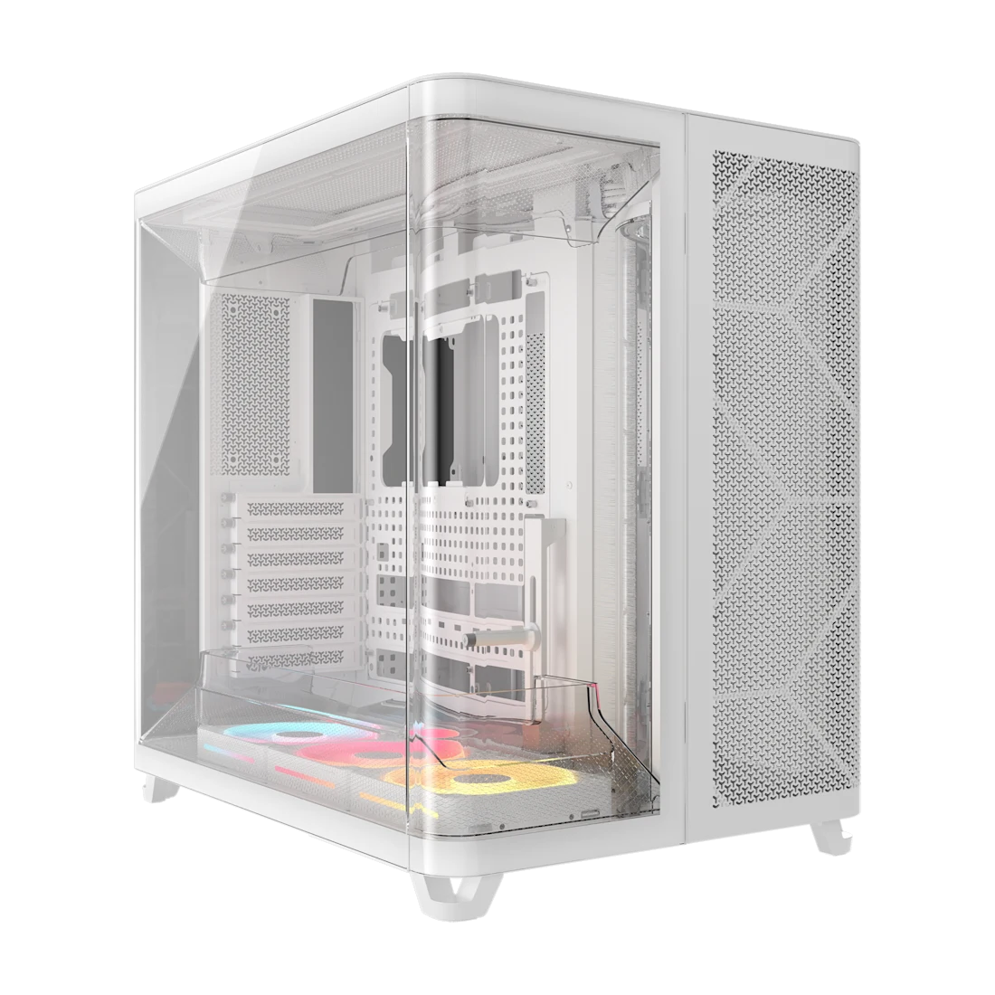CORSAIR AIR 5400 LX-R RGB iCUE LINK Triple Chamber Mid-Tower PC Case ;3x Fans included;2x 2.5'' ; 1x 3.5''; White | dynacor.co.za