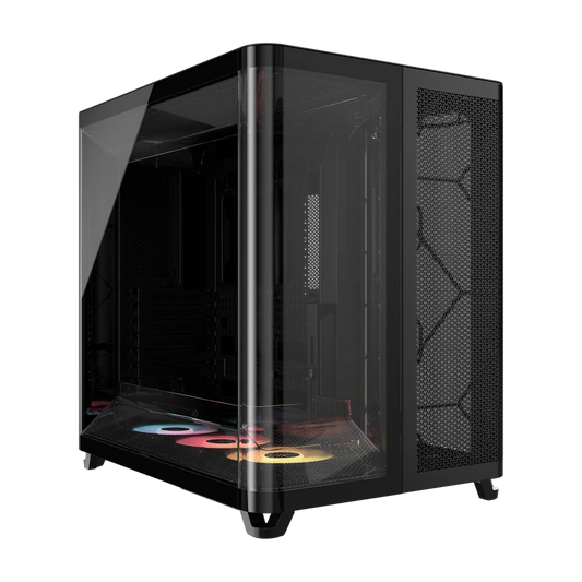 CORSAIR AIR 5400 RS-R ARGB Triple Chamber Mid-Tower PC Case ; 3x Fans Included; 2x 2.5'' ; 1x 3.5'' Black | dynacor.co.za