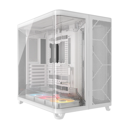 CORSAIR AIR 5400 RS-R ARGB Triple Chamber Mid-Tower PC Case ; 3x Fans Included; 2x 2.5'' ; 1x 3.5''  White | dynacor.co.za