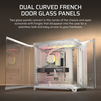 CORSAIR AIR 5400 RS-R ARGB Triple Chamber Mid-Tower PC Case ; 3x Fans Included; 2x 2.5'' ; 1x 3.5''  White | dynacor.co.za
