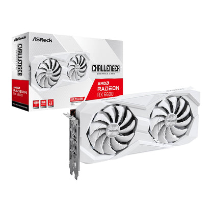 ASRock Radeon RX6600 Challenger D 8G GDDR6 128-BIT Graphics Card - White | dynacor.co.za