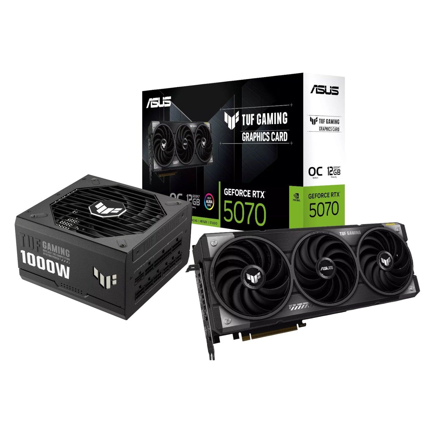 Asus TUF Gaming GeForce RTX 5070 OC Edition and 1000W 80 PLUS Gold Modular Power Supply Bundle  | dynacor.co.za