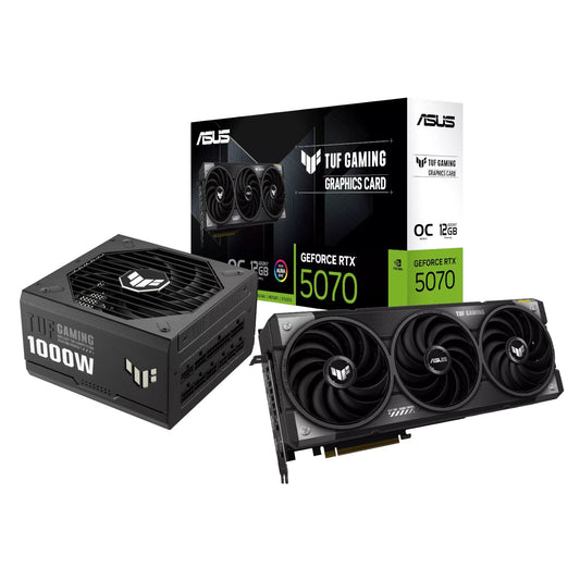 Asus TUF Gaming GeForce RTX 5070 OC Edition and 1000W 80 PLUS Gold Modular Power Supply Bundle  | dynacor.co.za