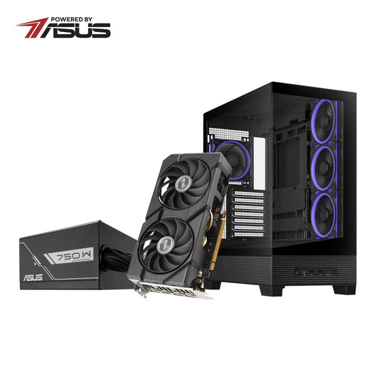 Asus UWM 2 Gaming Chassis | Graphics Card | Power Supply Combo (A31 PLUS | RX 7600 | PRIME 750W) | dynacor.co.za