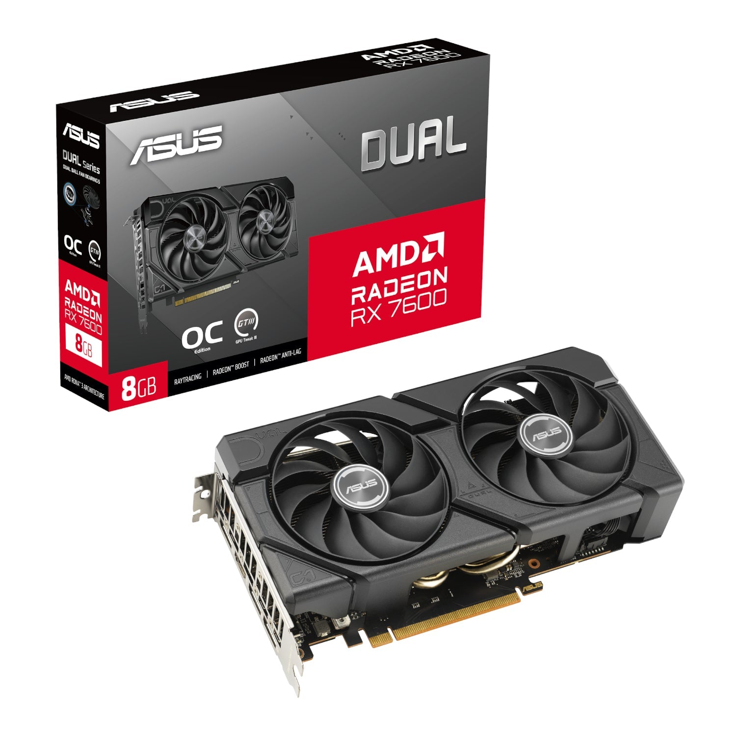 Asus UWM 2 Gaming Chassis | Graphics Card | Power Supply Combo (A31 PLUS | RX 7600 | PRIME 750W) | dynacor.co.za