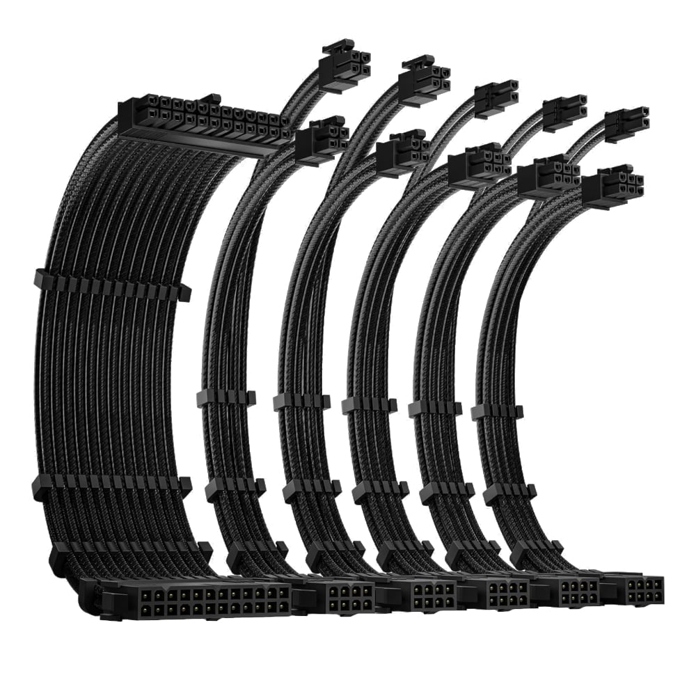 Antec Power Extension Cable Kit Black 300mm | dynacor.co.za