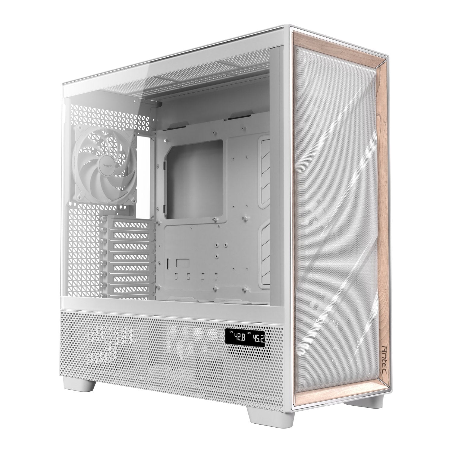 Antec FLUX PRO E-ATX Mid Tower Gaming Chassis – White | dynacor.co.za
