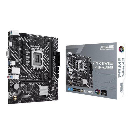 Asus PRIME H610M-K ARGB Intel LGA1700 M-ATX Motherboard | dynacor.co.za