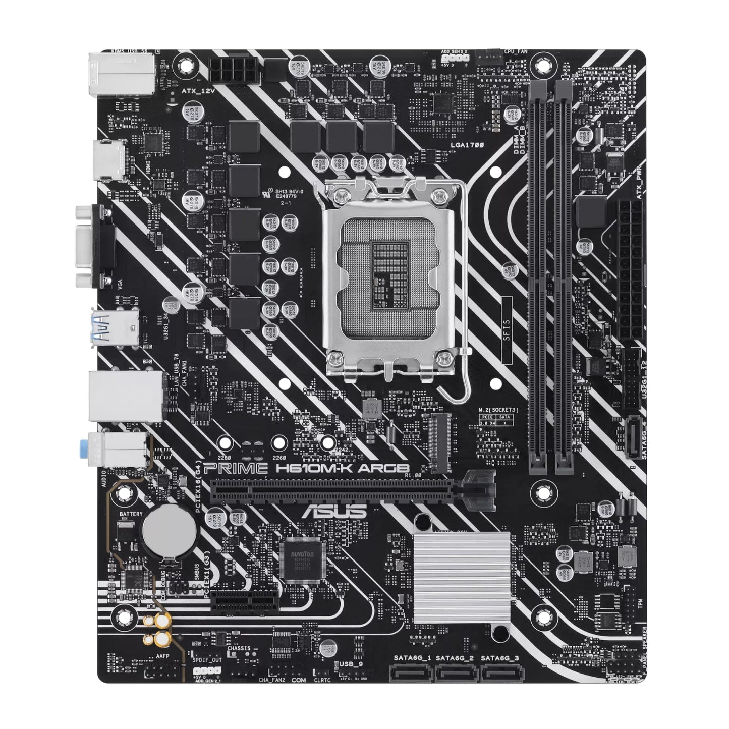 Asus PRIME H610M-K ARGB Intel LGA1700 M-ATX Motherboard | dynacor.co.za