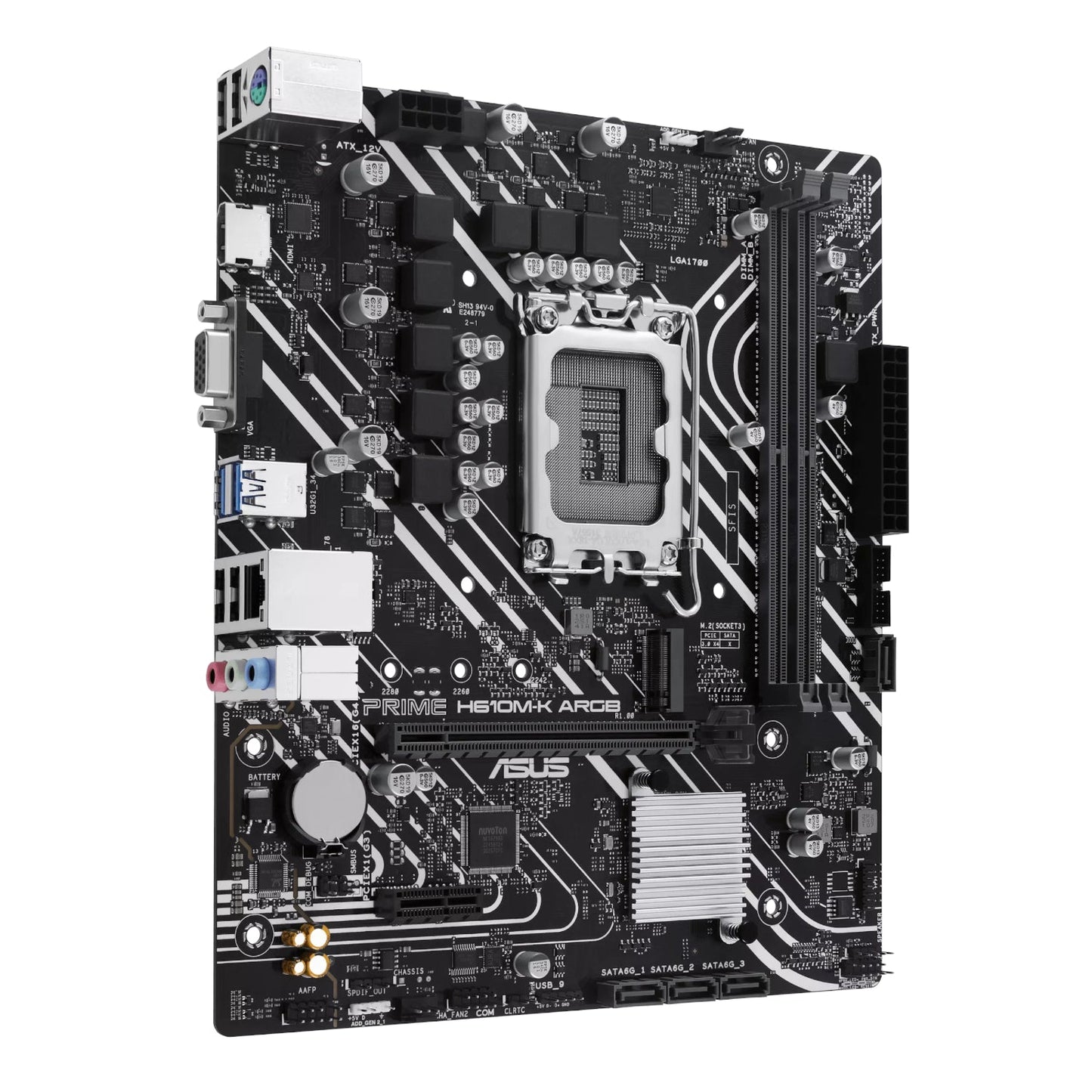 Asus PRIME H610M-K ARGB Intel LGA1700 M-ATX Motherboard | dynacor.co.za