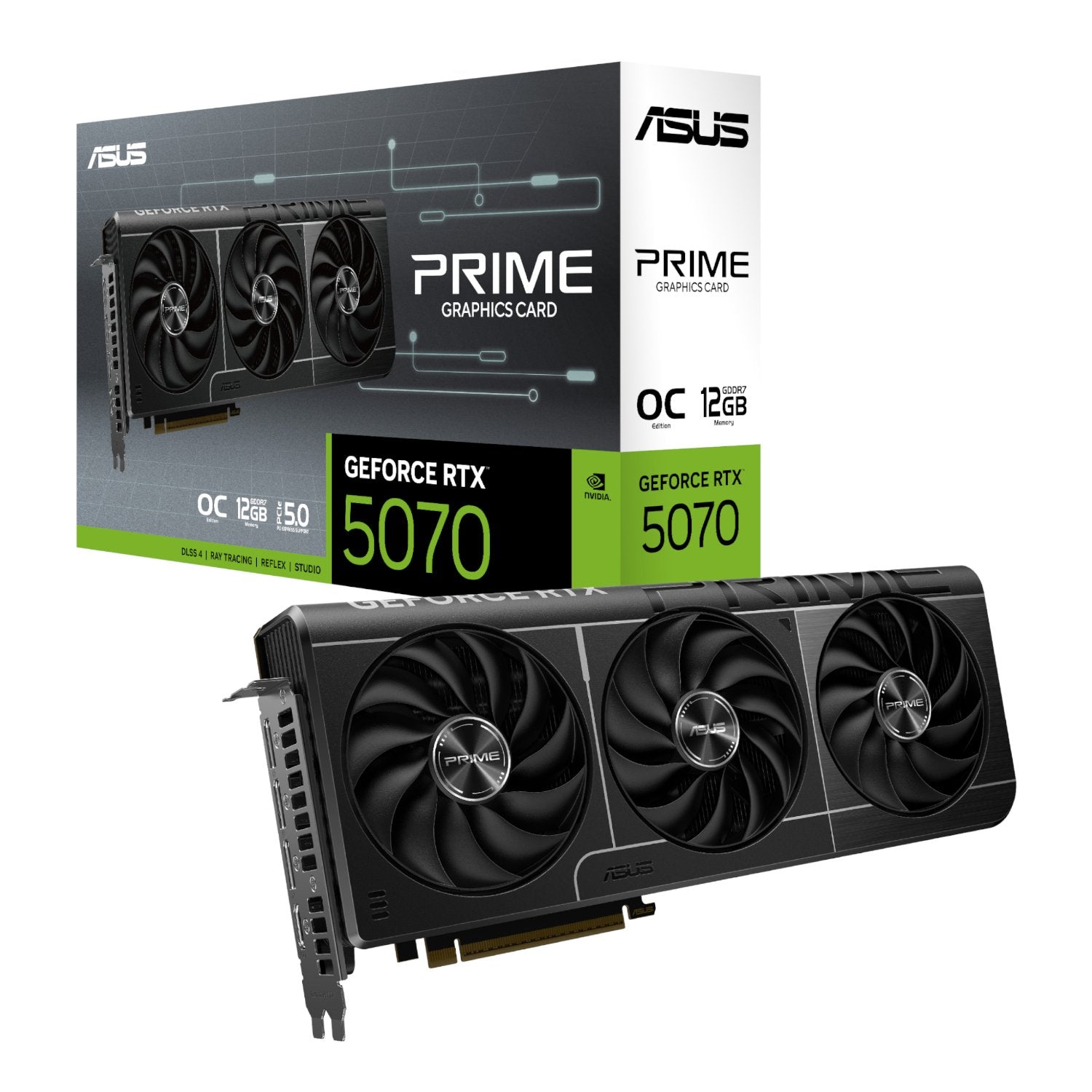 ASUS PRIME GeForce RTX™ 5070 12GB GDDR7 OC 12GB Graphics Card | dynacor.co.za