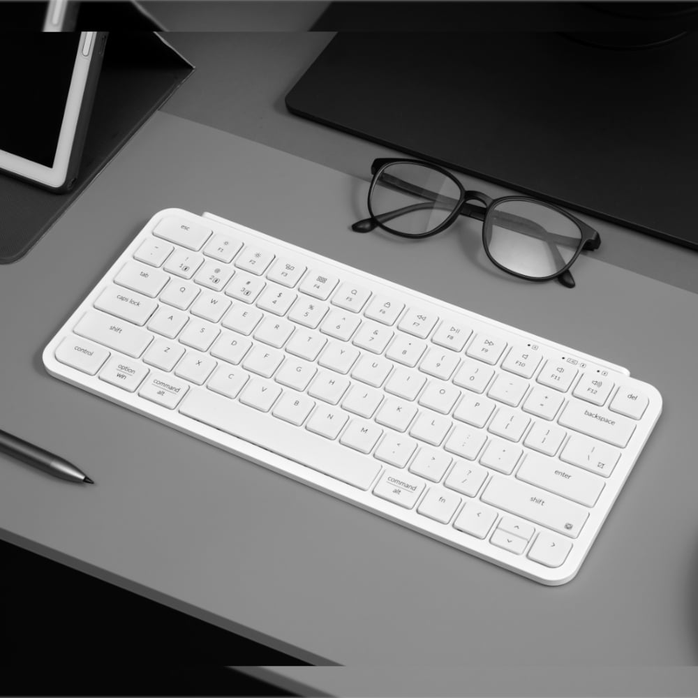 Keychron B1 Pro Ultra-Slim 75% Wireless Keyboard - Ivory White | dynacor.co.za