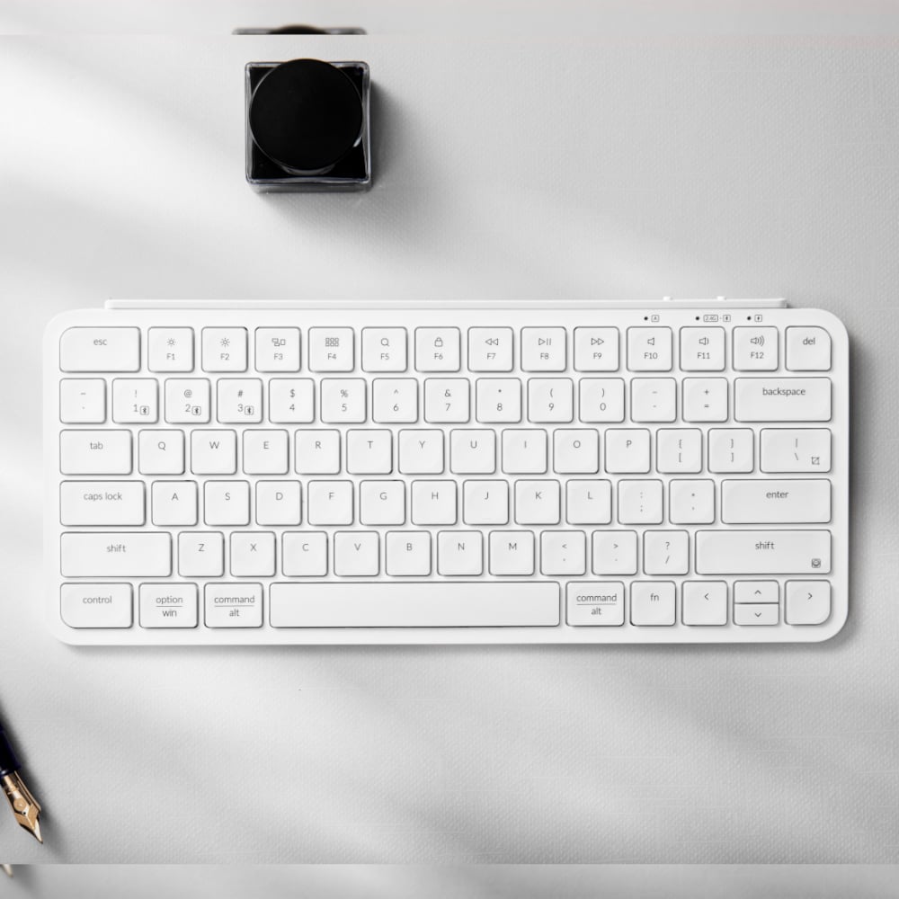 Keychron B1 Pro Ultra-Slim 75% Wireless Keyboard - Ivory White | dynacor.co.za