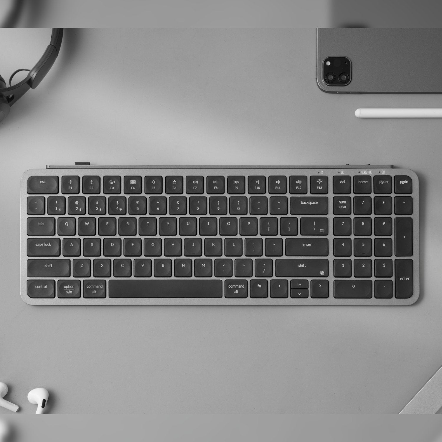 Keychron B2 Pro Ultra-Slim 96% Wireless Keyboard - Space Gray | dynacor.co.za