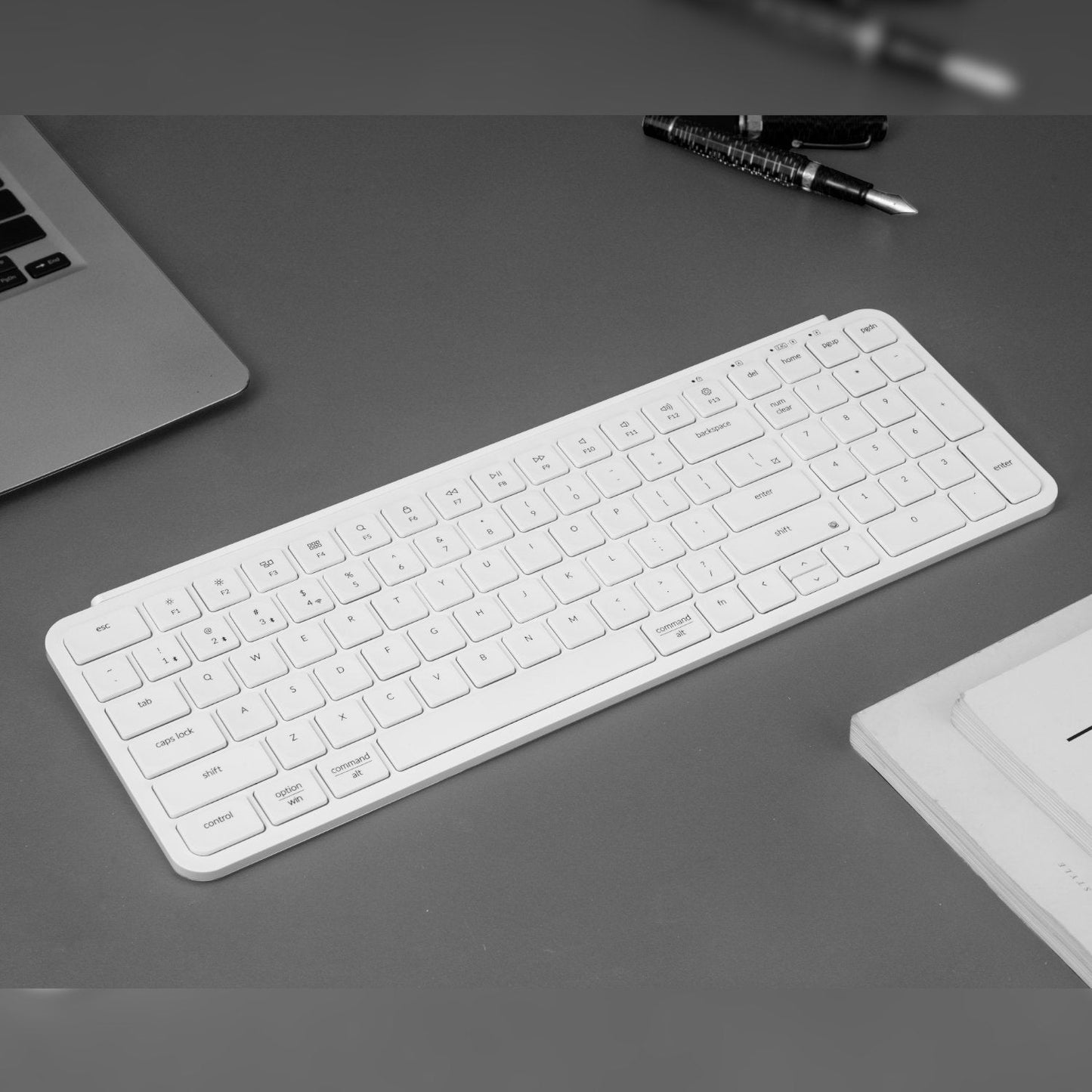 Keychron B2 Pro Ultra-Slim 96% Wireless Keyboard - Ivory White | dynacor.co.za