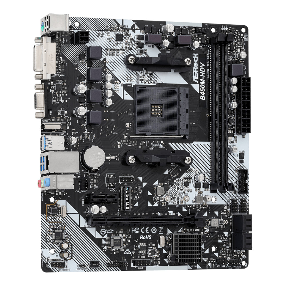 ASRock B450M-HDV R4.0 AMD AM4 M-ATX Motherboard | dynacor.co.za