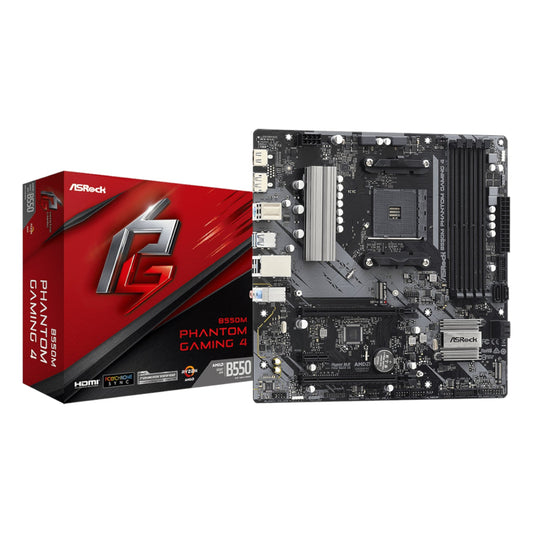 ASRock B550 Phantom Gaming 4 AM4 M-ATX Motherboard | dynacor.co.za
