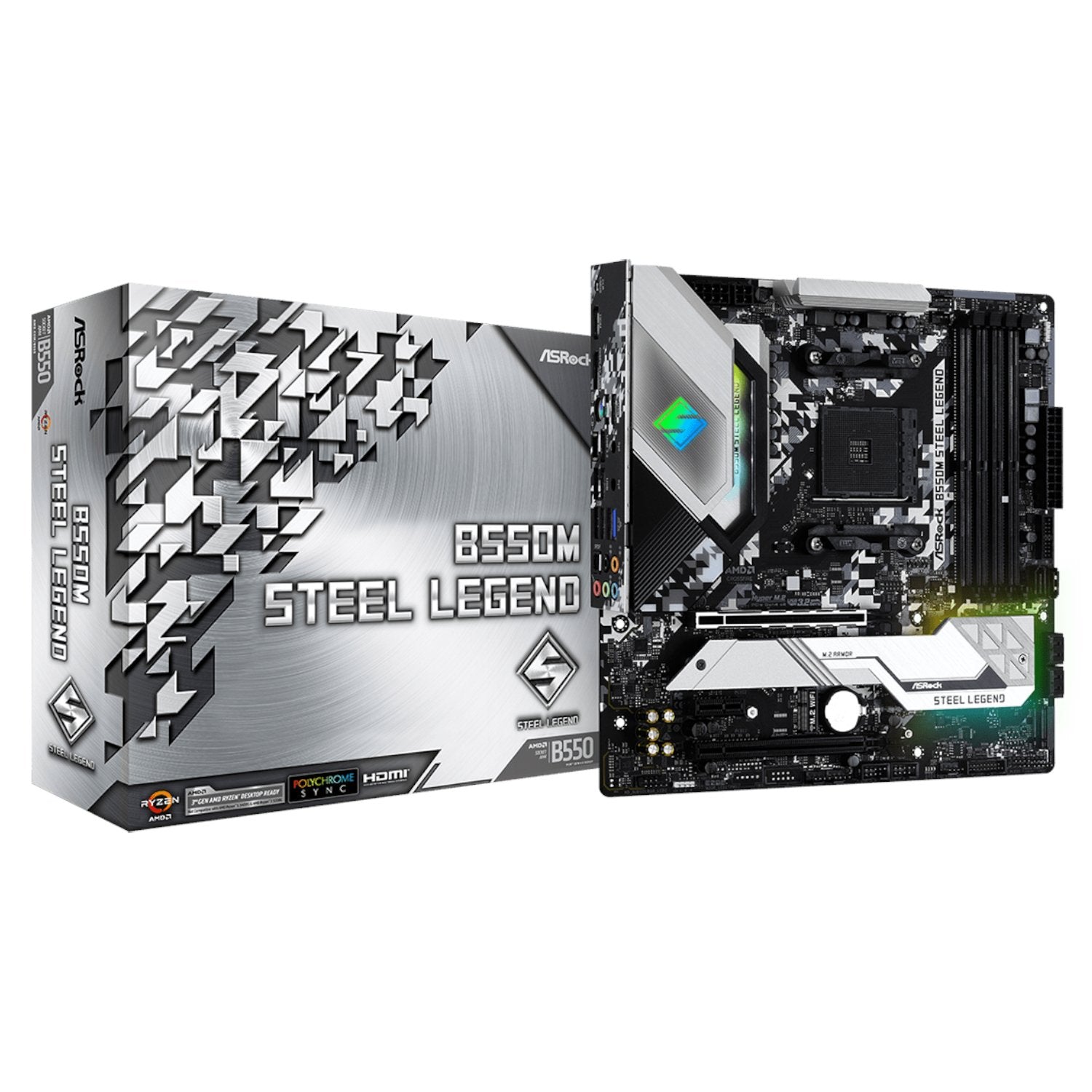 ASRock B550M Steel Legend AM4 M-ATX Motherboard | dynacor.co.za