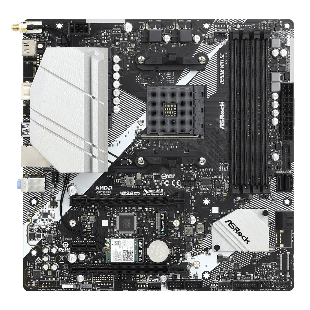 ASRock B550M Wi-Fi SE AMD AM4 m-ATX Motherboard | dynacor.co.za